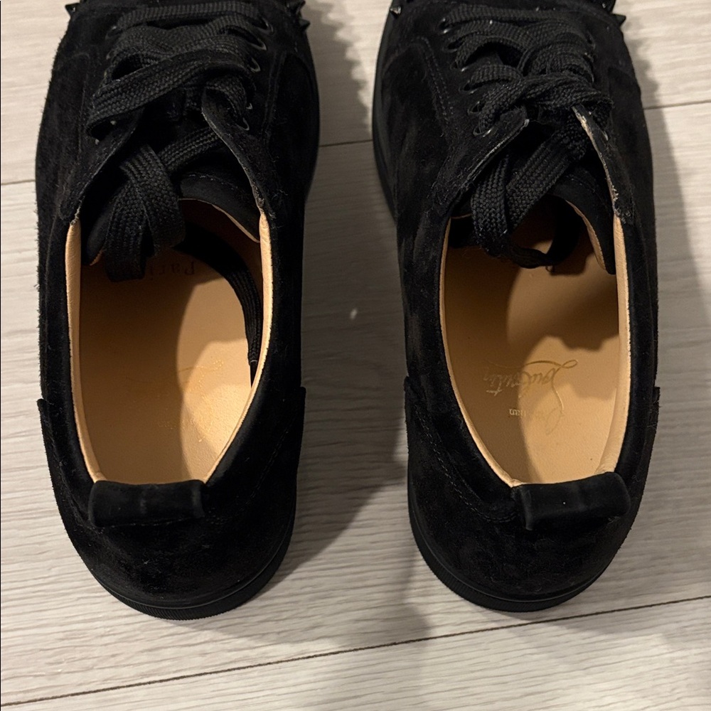 Christian Louboutin Black Spiked Sneakers - Picture 7 of 16
